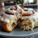 Banana Bread Cinnamon Rolls with Cream Cheese Frosting