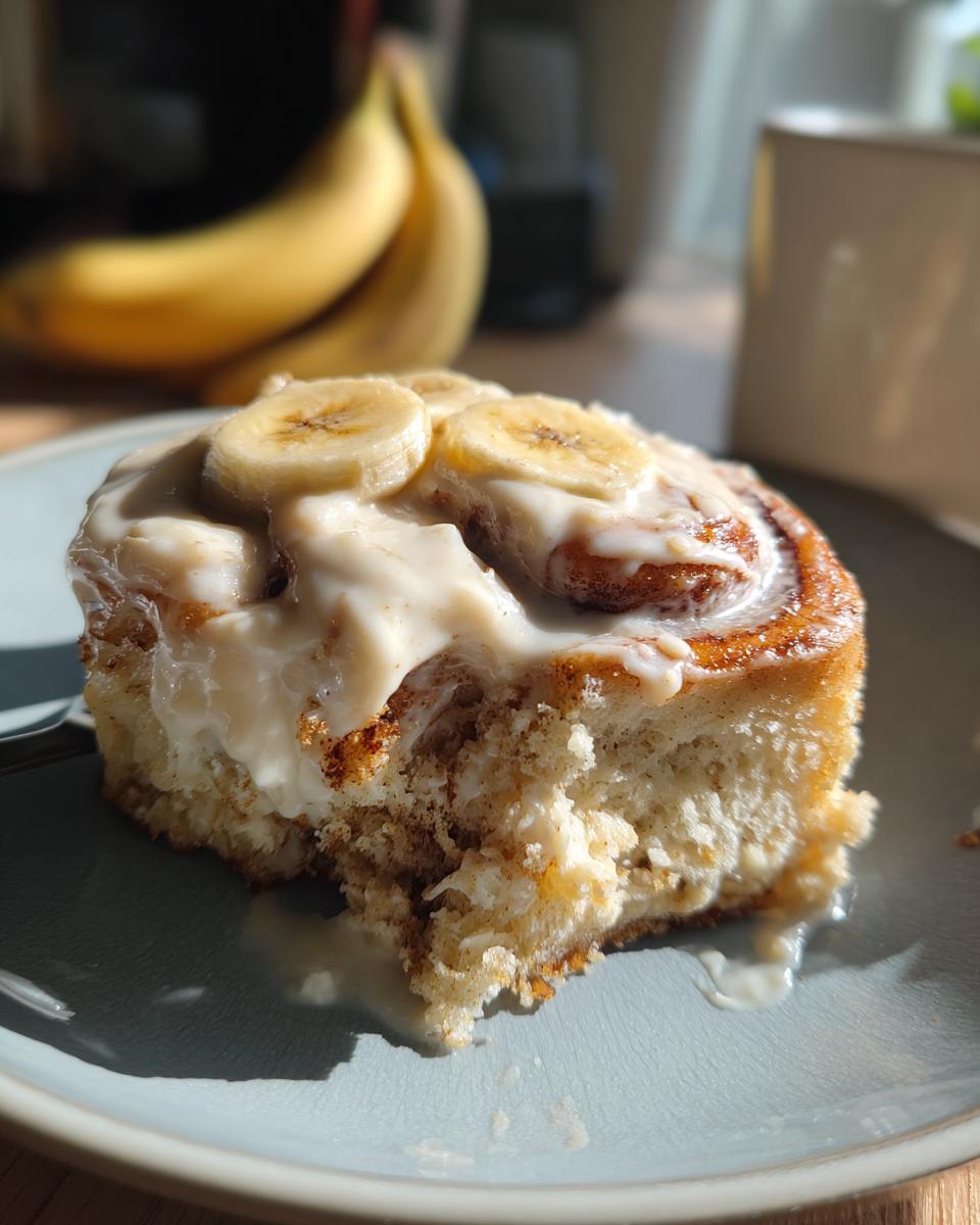 Banana Bread Cinnamon Rolls with Cream Cheese Frosting - detail 2