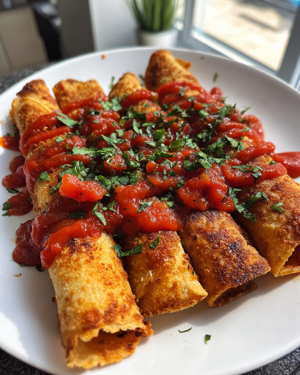 Black Bean Taquitos with Salsa Roja - detail 1