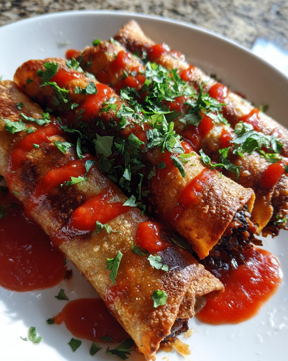 Black Bean Taquitos with Salsa Roja - detail 2