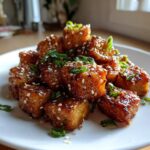 Crispy Honey Garlic Tofu