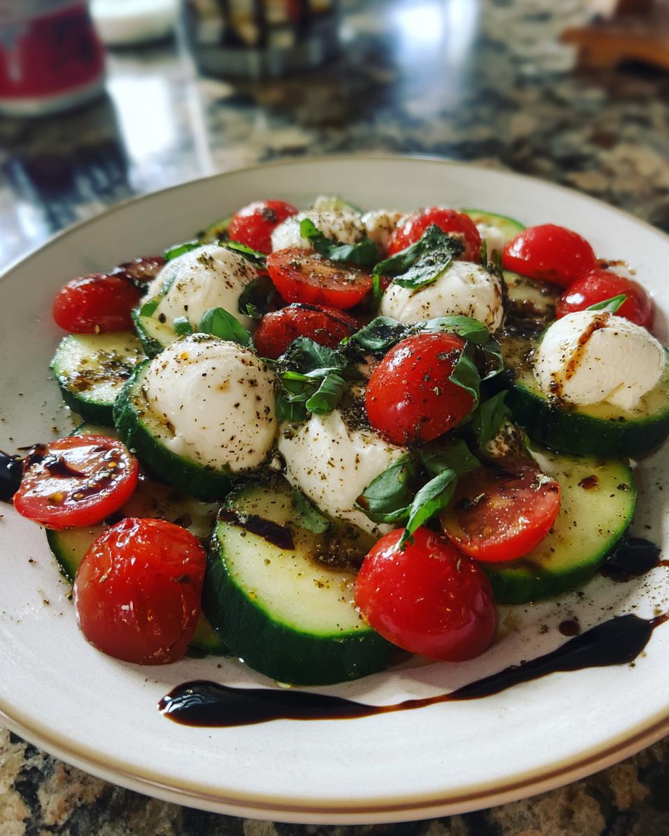 Easy Cucumber Caprese Salad - detail 3