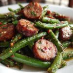 Garlic Butter Green Beans & Keilbasa