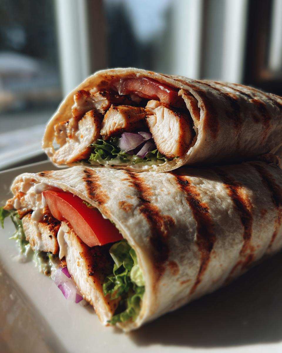 Healthy Grilled Chicken Ranch Wraps - detail 2