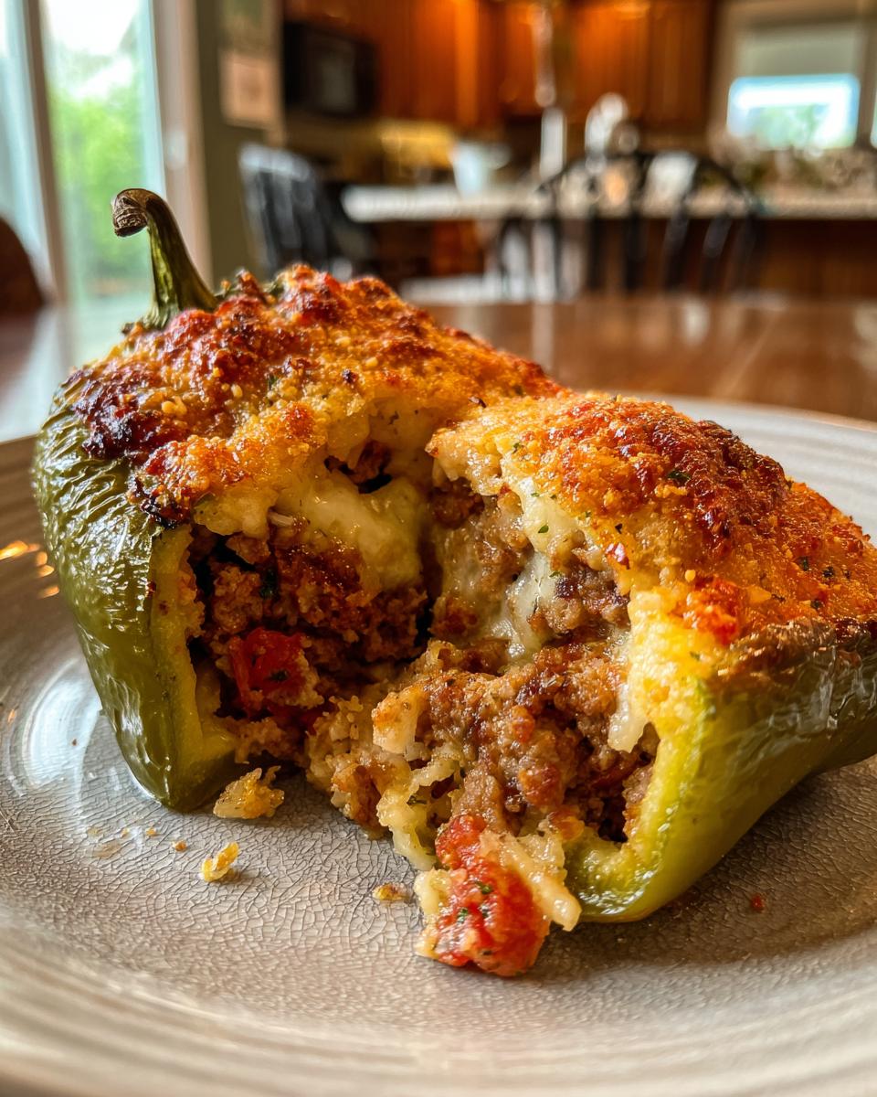 Hearty Italian Sausage Stuffed Banana Peppers - detail 1