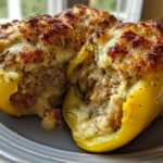 Hearty Italian Sausage Stuffed Banana Peppers