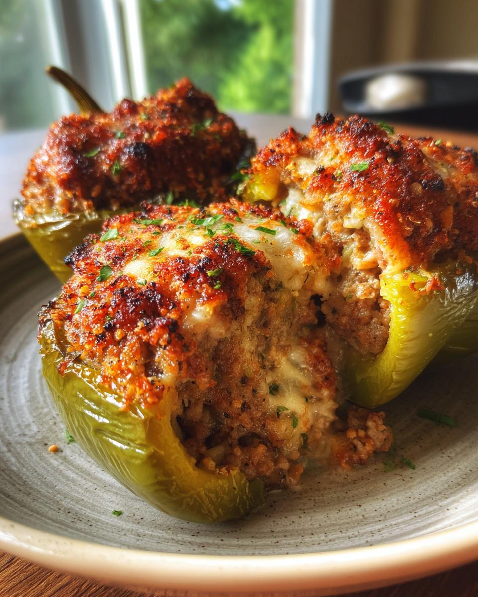 Hearty Italian Sausage Stuffed Banana Peppers - detail 2