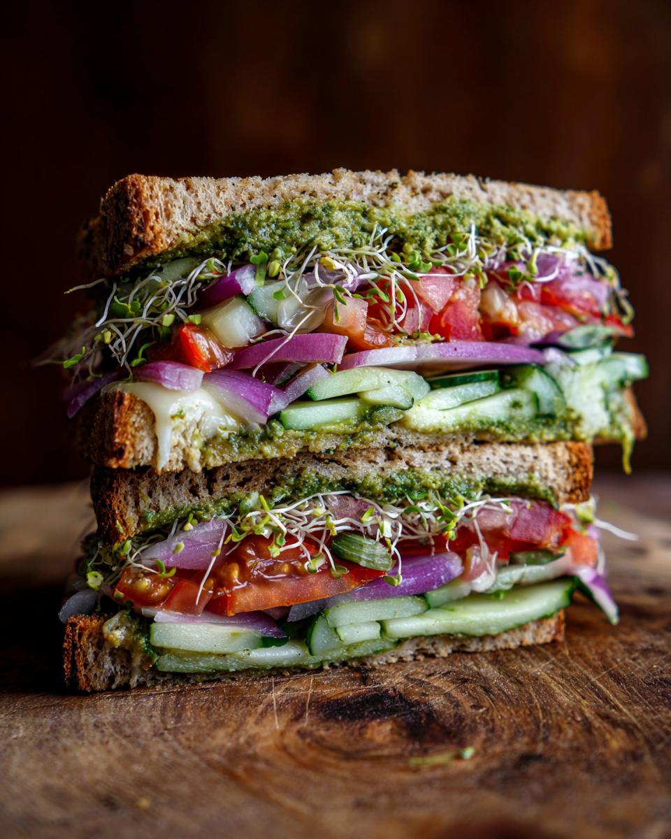 Hearty Pesto Veggie Sandwich - detail 1