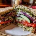 Hearty Pesto Veggie Sandwich