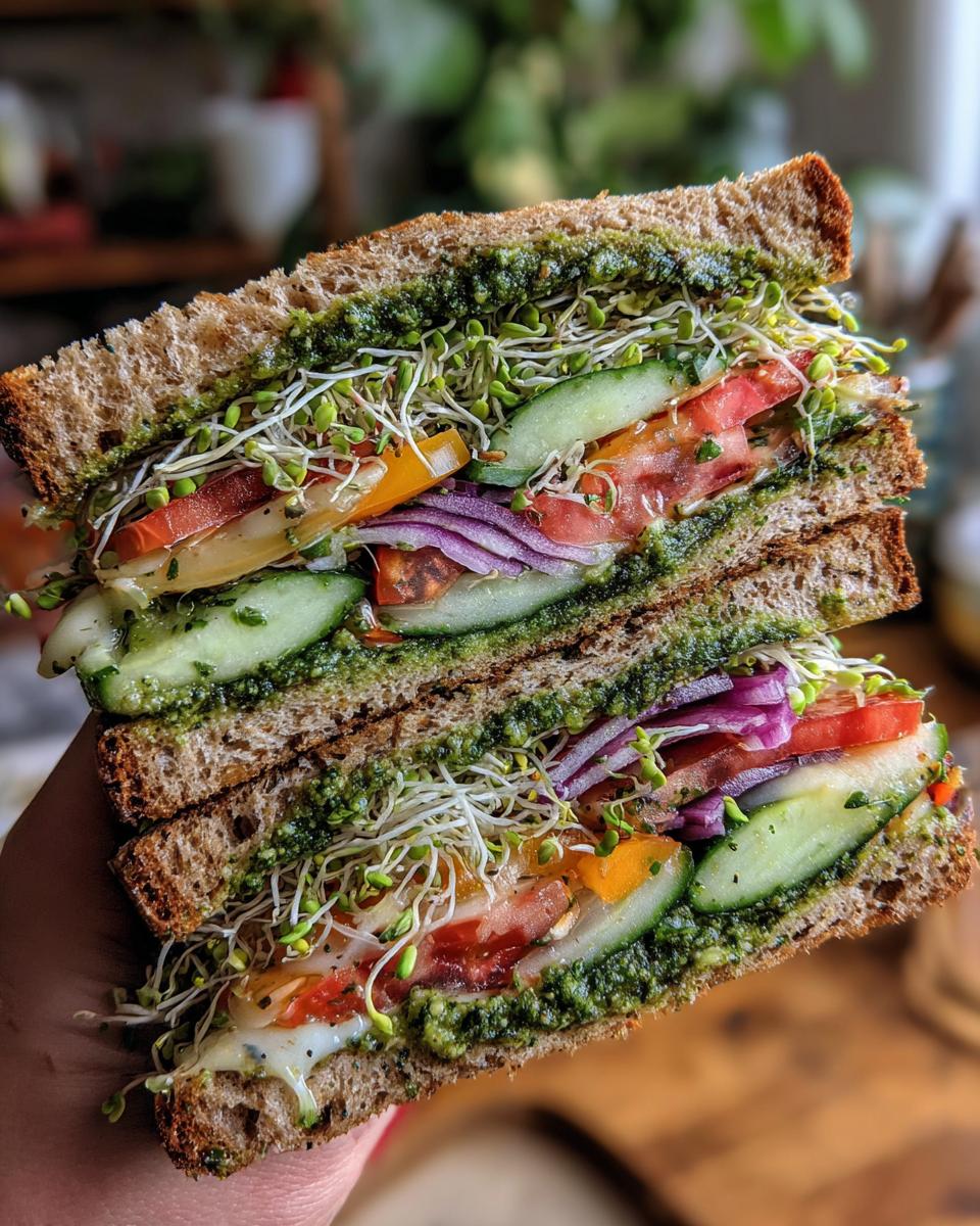 Hearty Pesto Veggie Sandwich - detail 3