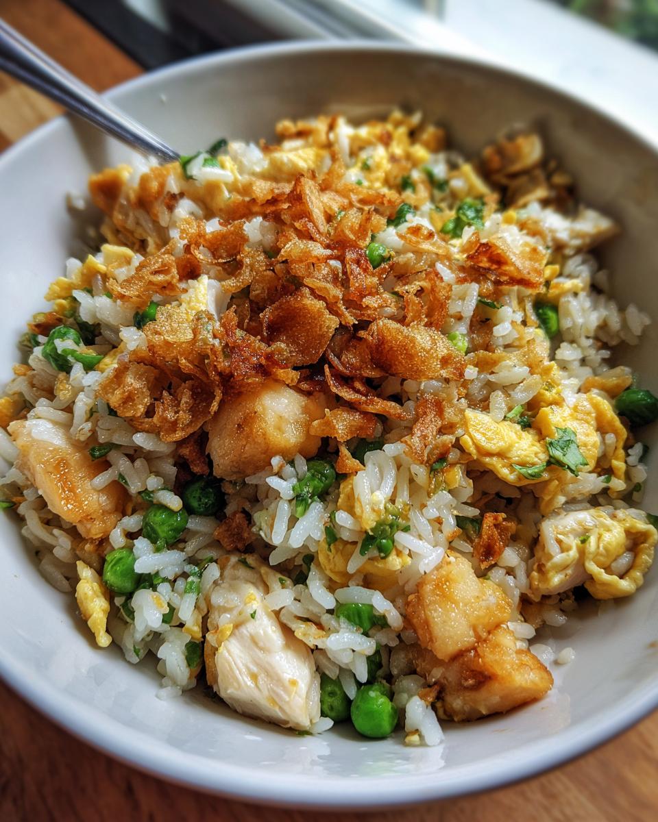 High Protein Crispy Garlic Chicken Fried Rice - detail 1