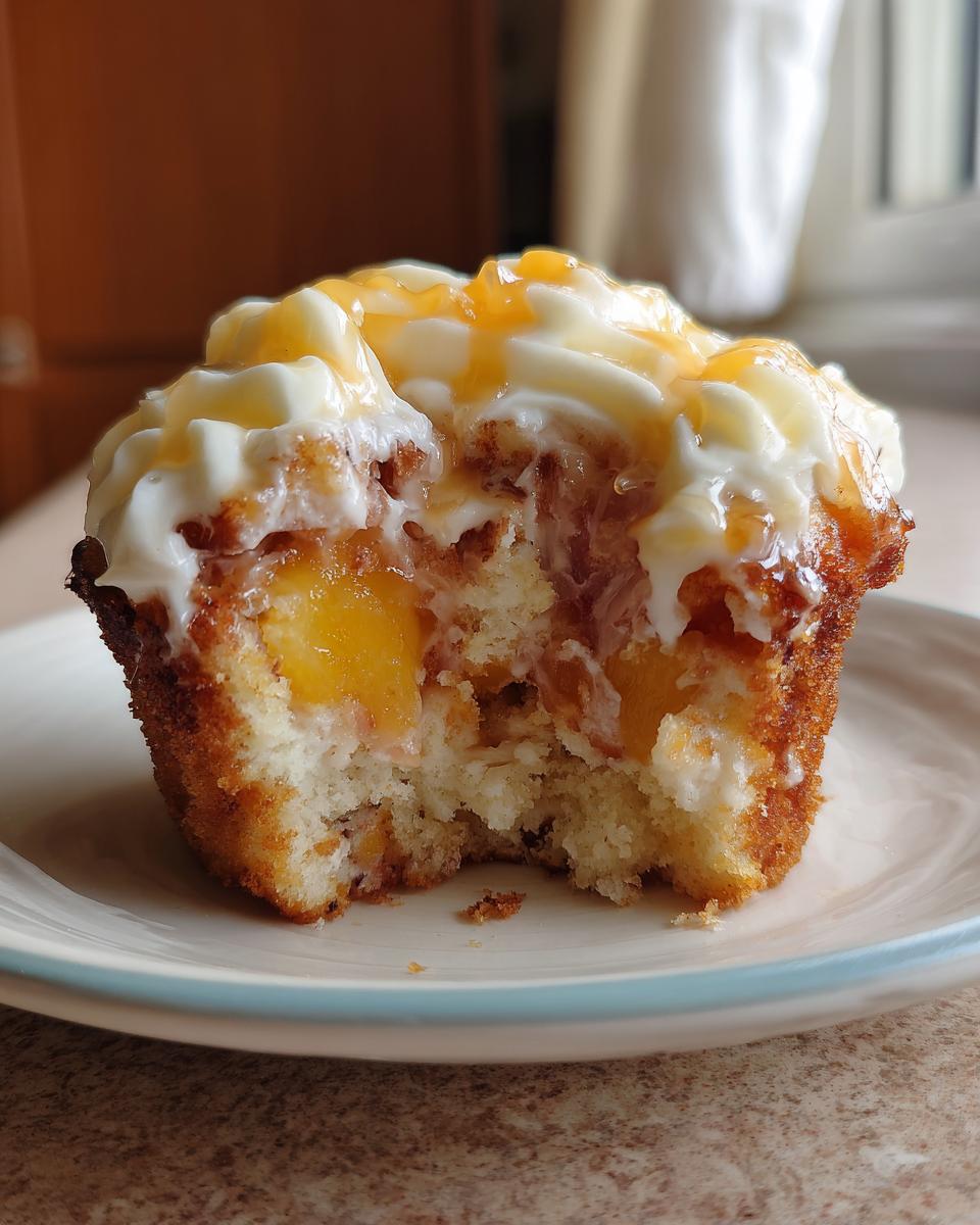 Honey Peach Cream Cheese Cupcakes - detail 1