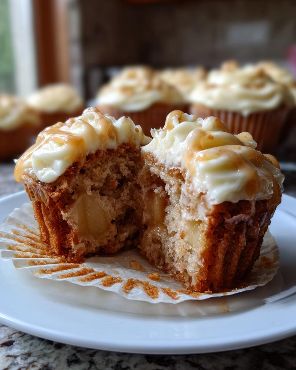 Honey Peach Cream Cheese Cupcakes - detail 2