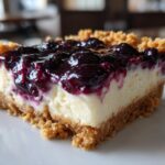 No-Bake Blueberry Cheesecake Bars