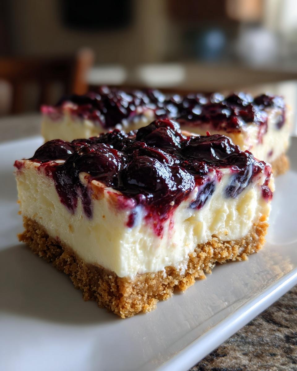 No-Bake Blueberry Cheesecake Bars - detail 2