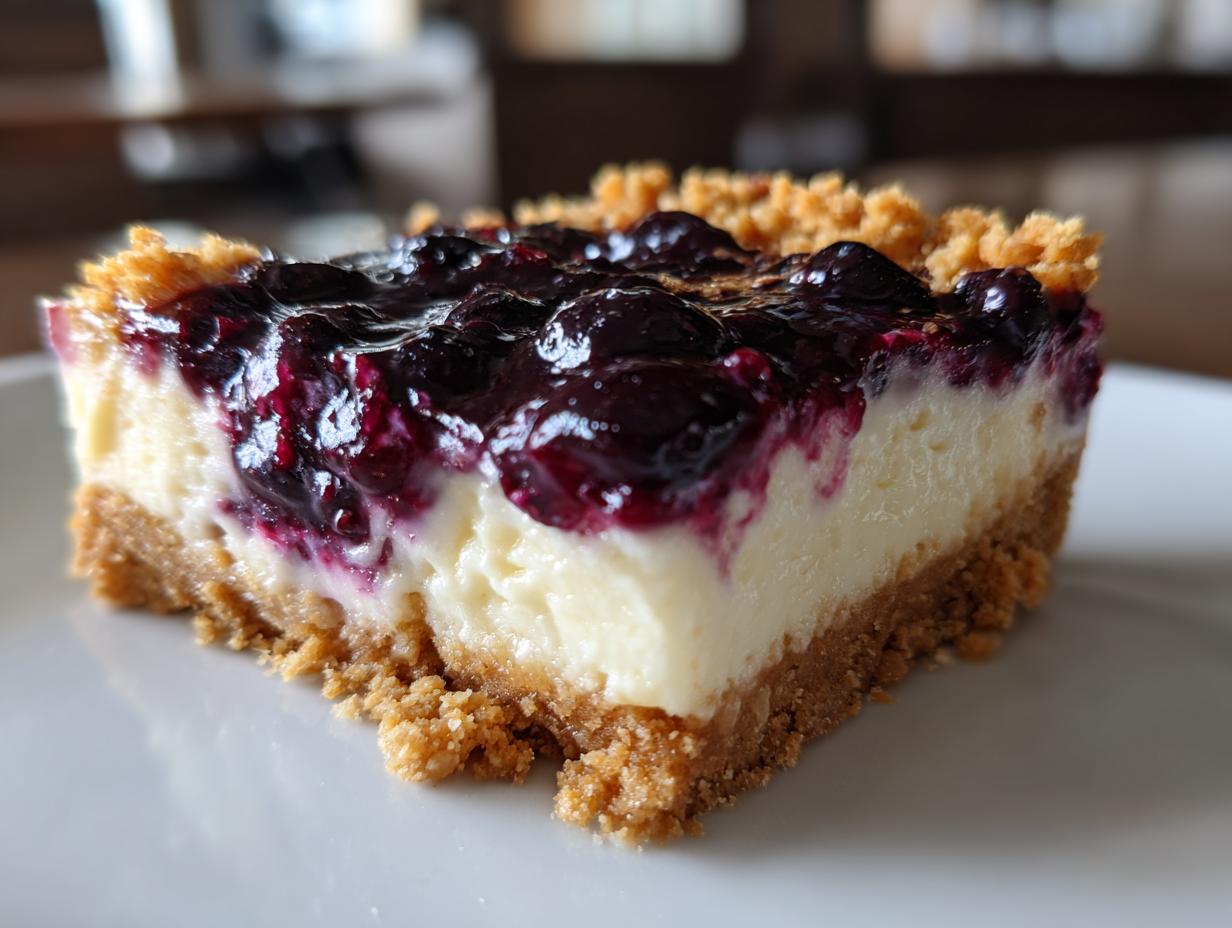 Heavenly No-Bake Blueberry Cheesecake Bars in Just 4 Hours
