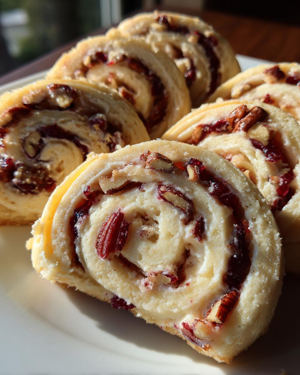 Quick & Easy Cranberry Cream Cheese Pinwheels - detail 1
