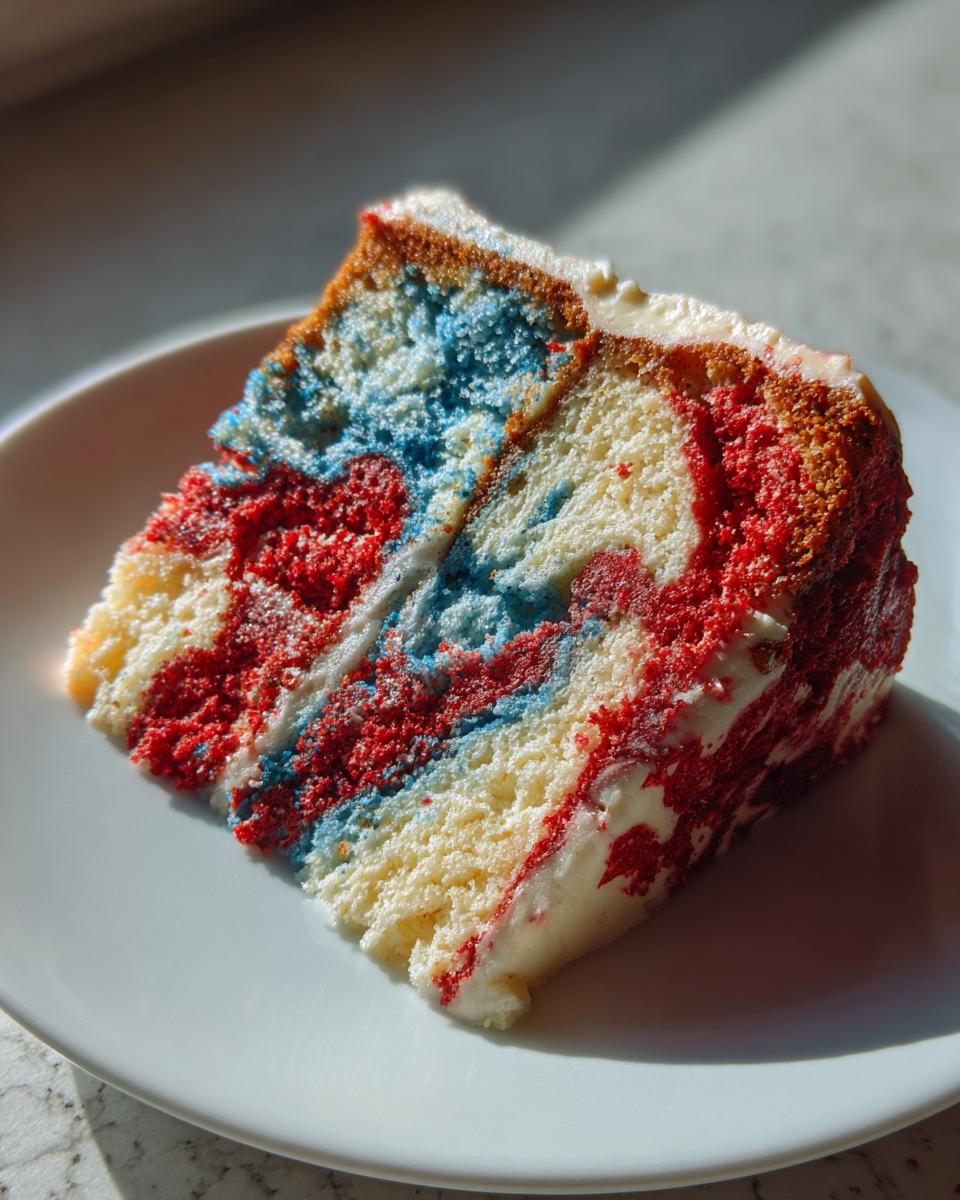 Red White & Blue Marble Cake - detail 2