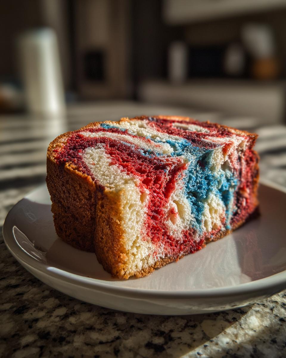 Red White & Blue Marble Cake - detail 3
