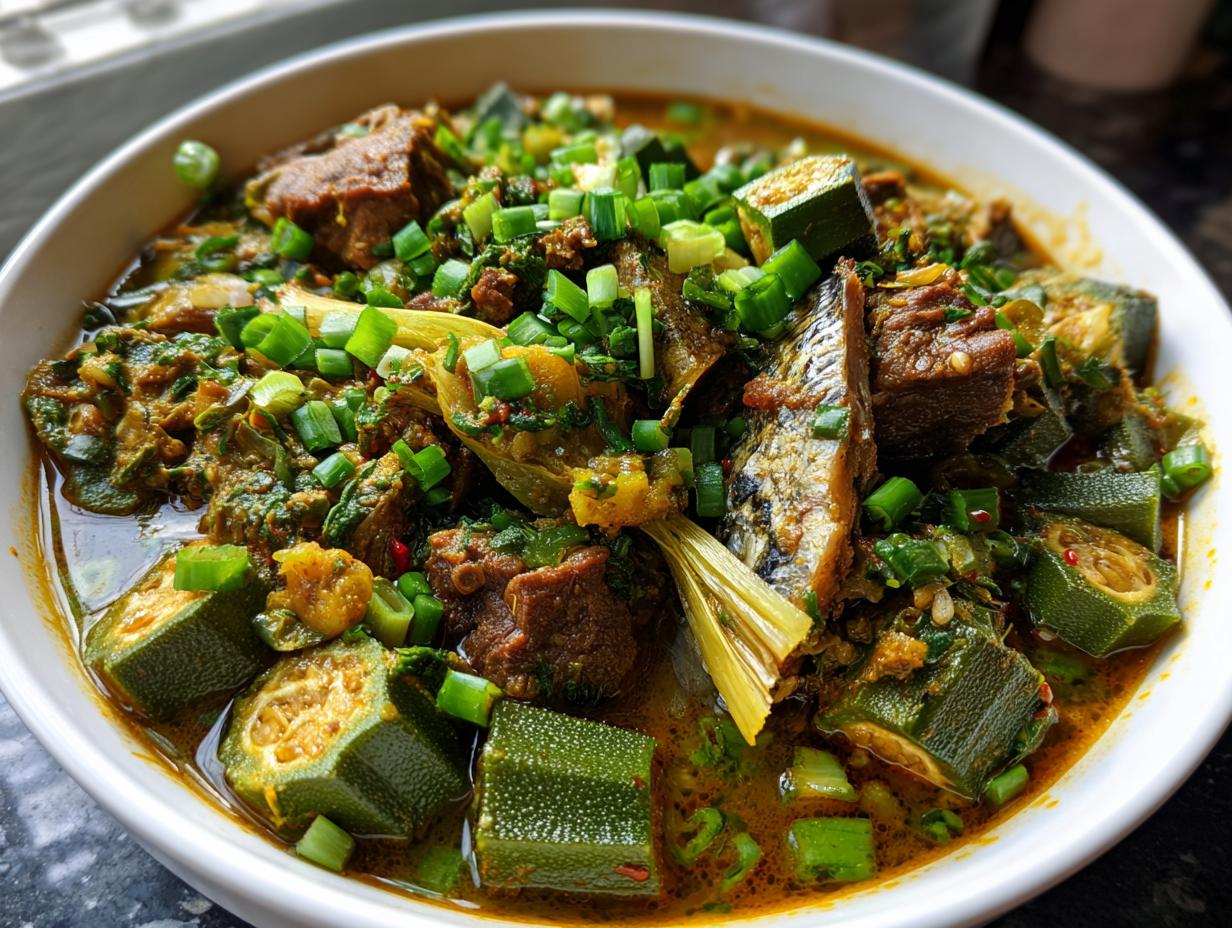 Devour Rich Protein-Packed Nigerian Okra Soup in 4 Steps