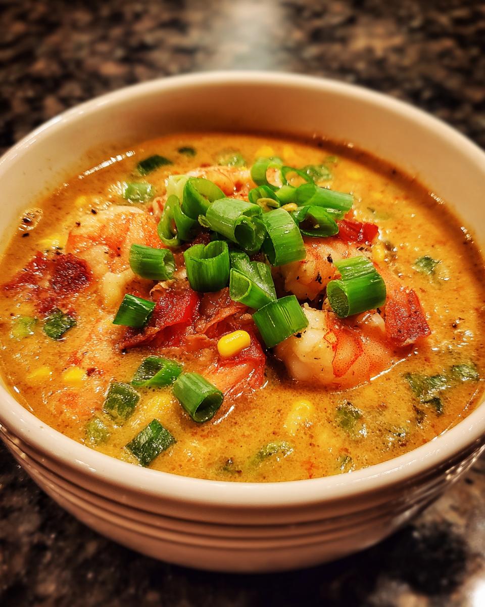 new orleans louisiana shrimp-and corn bisque - detail 2