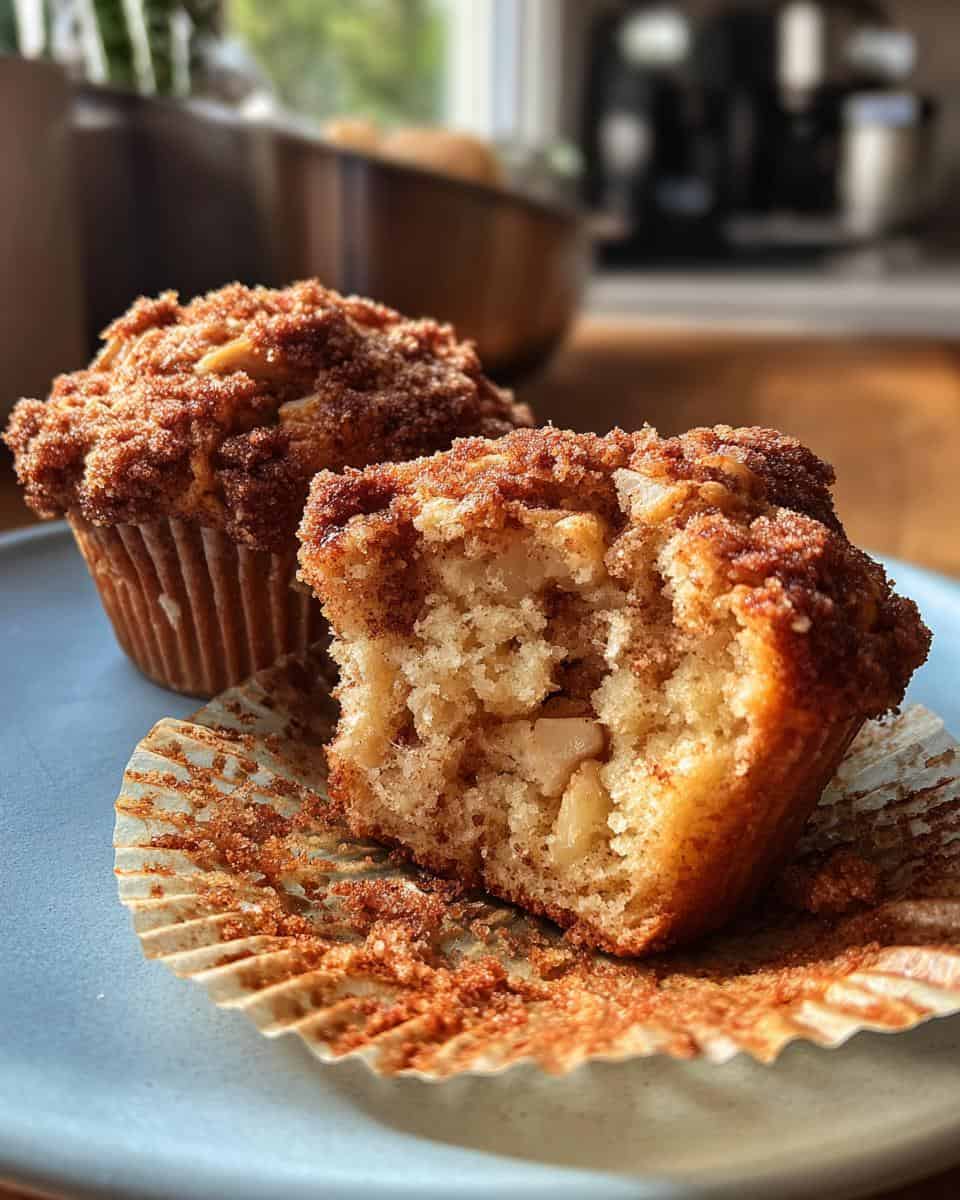 Apple Cinnamon Muffins with Crumb - detail 1