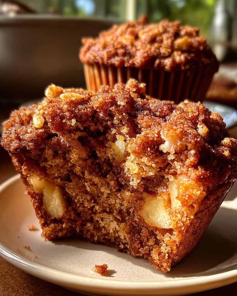 Apple Cinnamon Muffins with Crumb - detail 2