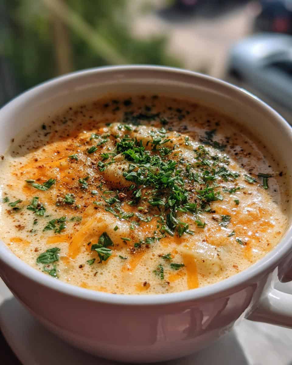 Cheddar Garlic Herb Potato Soup - detail 1