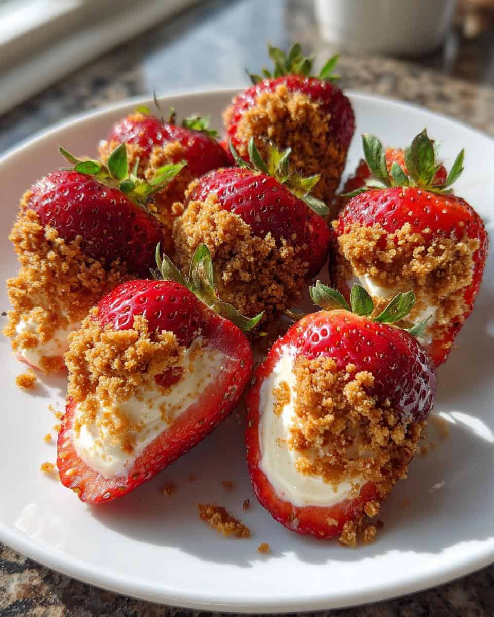 Cheesecake Deviled Strawberries - detail 1