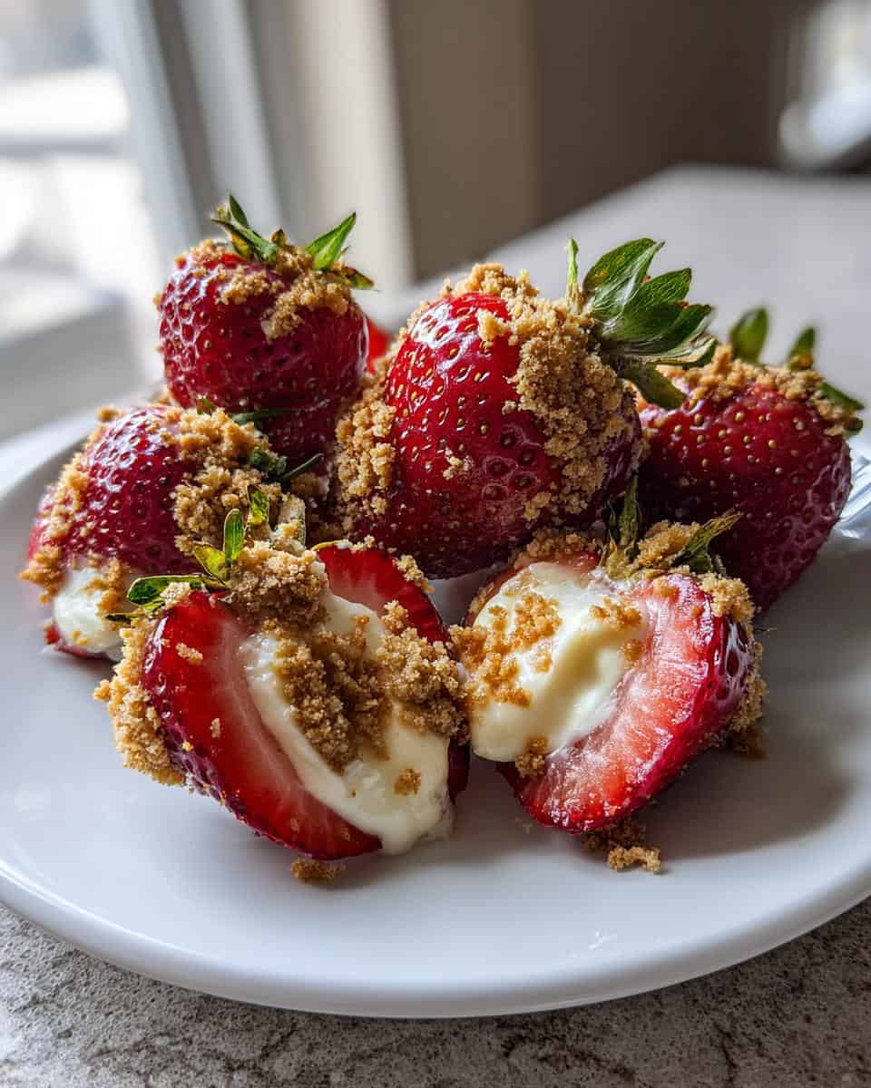 Cheesecake Deviled Strawberries - detail 3