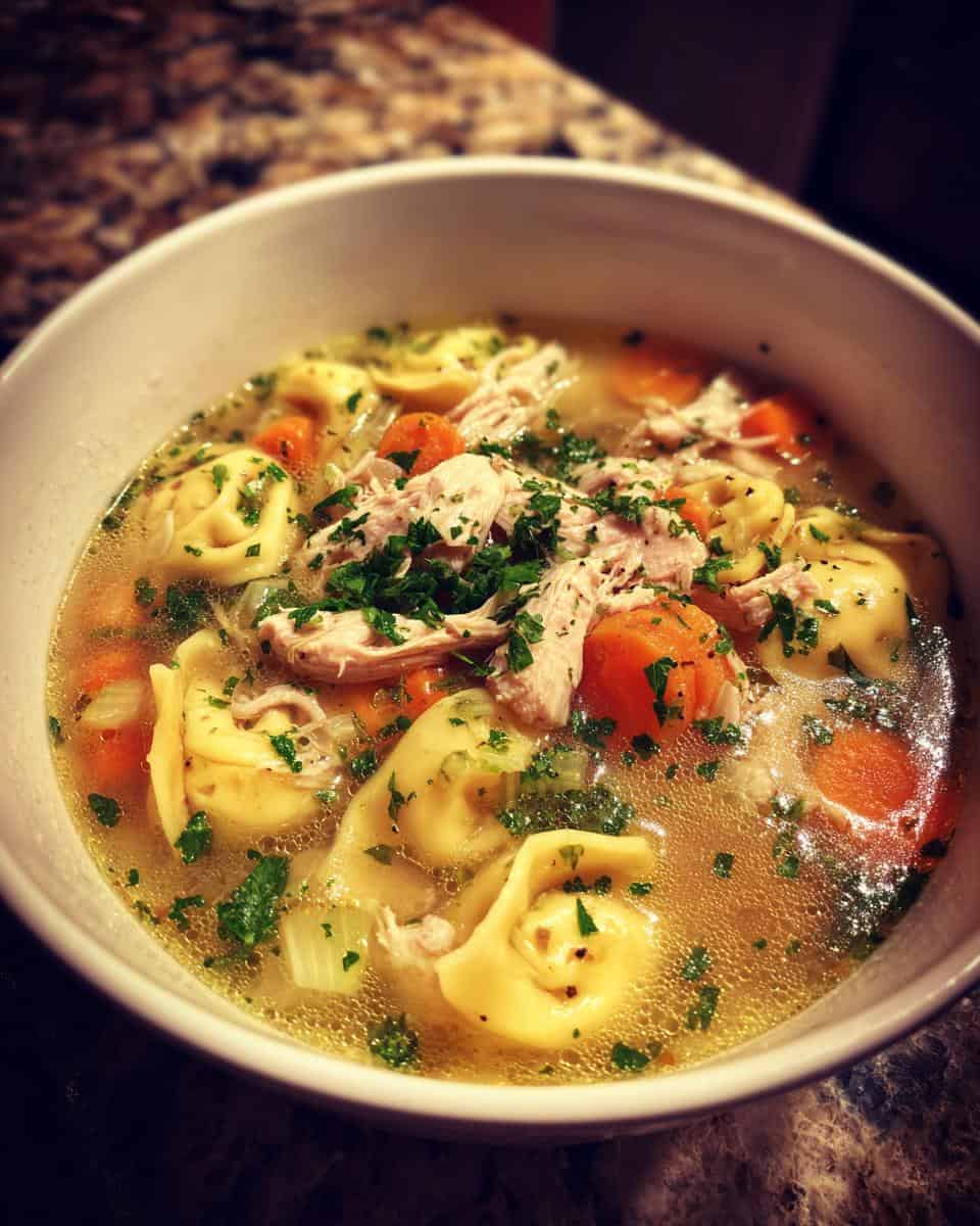 Cozy Tortellini Soup with Chicken Broth - detail 1