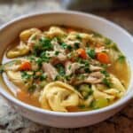 Cozy Tortellini Soup with Chicken Broth