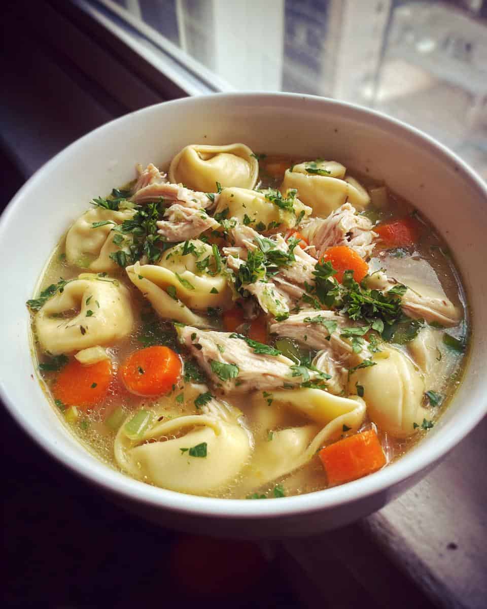 Cozy Tortellini Soup with Chicken Broth - detail 3