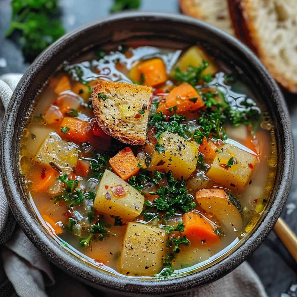 Cozy Winter Vegetable Soup Recipe - detail 1