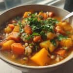 Fall Harvest Vegetable Soup Recipe | One Pot Healthy Dinner Recipes