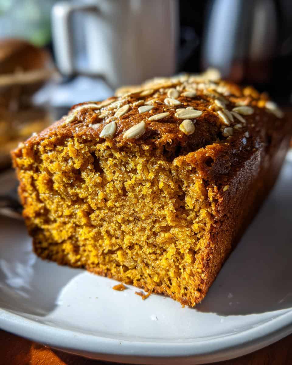 Flourless Pumpkin Bread with Oats and Maple Syrup - detail 3