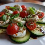 Fresh Cucumber Caprese Salad
