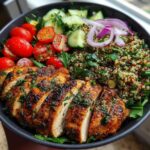 Fresh Grilled Chicken Bowls with Herbs and Veggies
