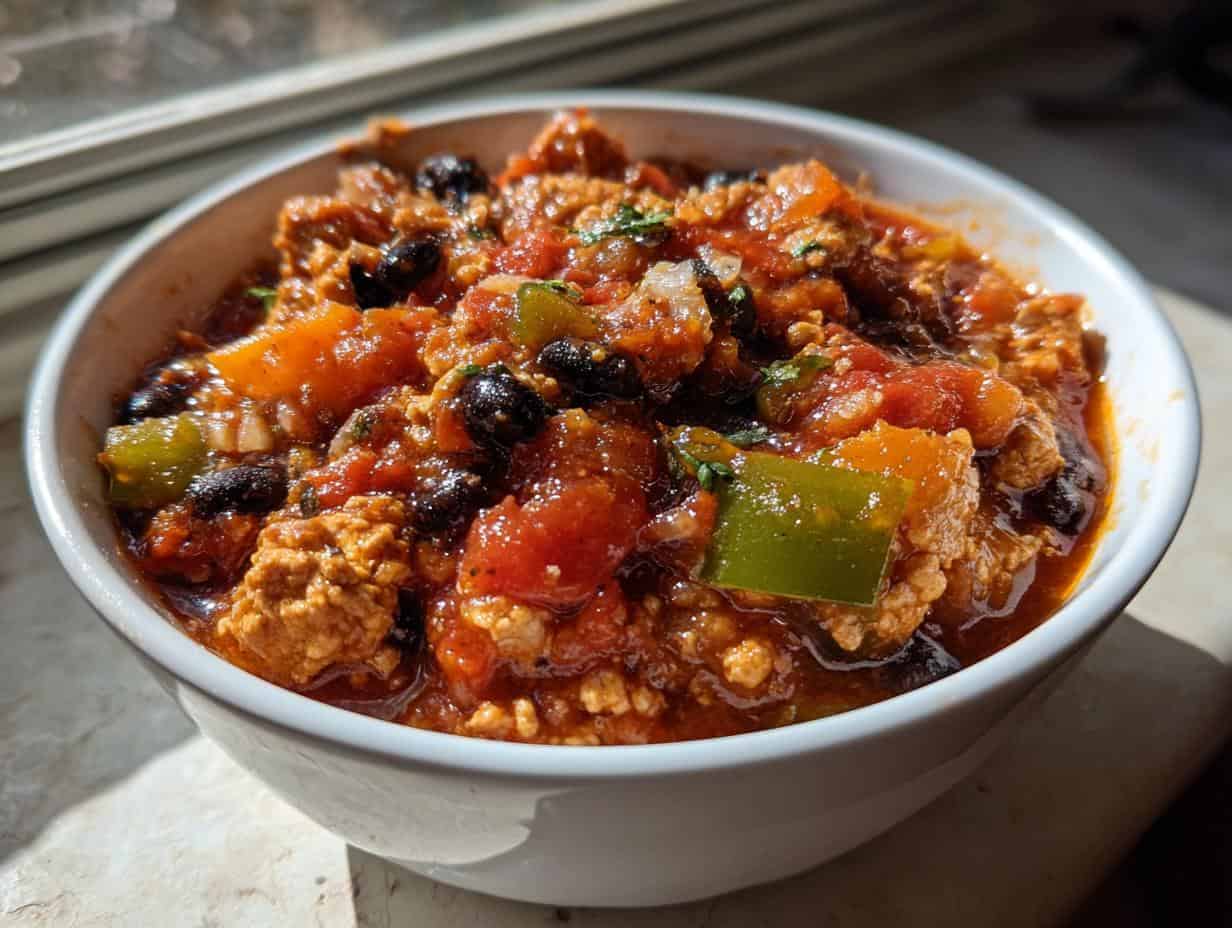 Ground Turkey Chili With Black Beans