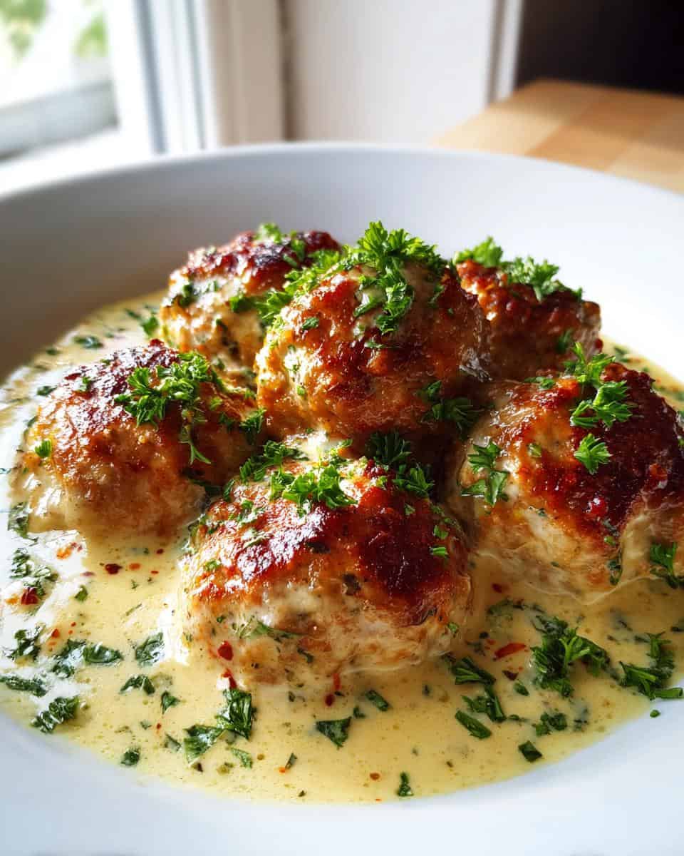 Keto Turkey Meatballs In A Creamy Sauce - detail 2
