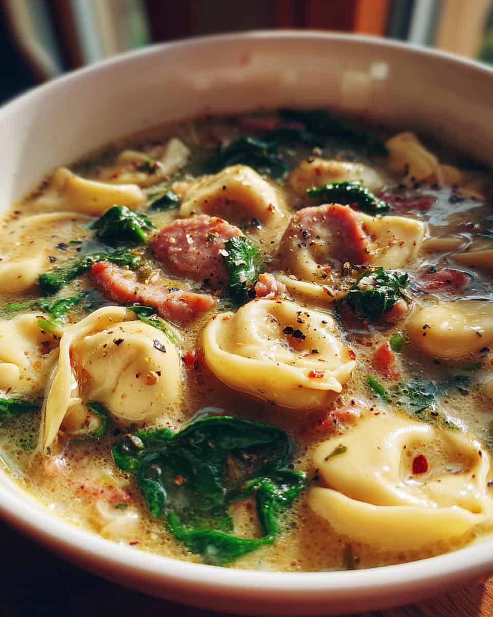 One-Pot Creamy Sausage Tortellini Soup - detail 1