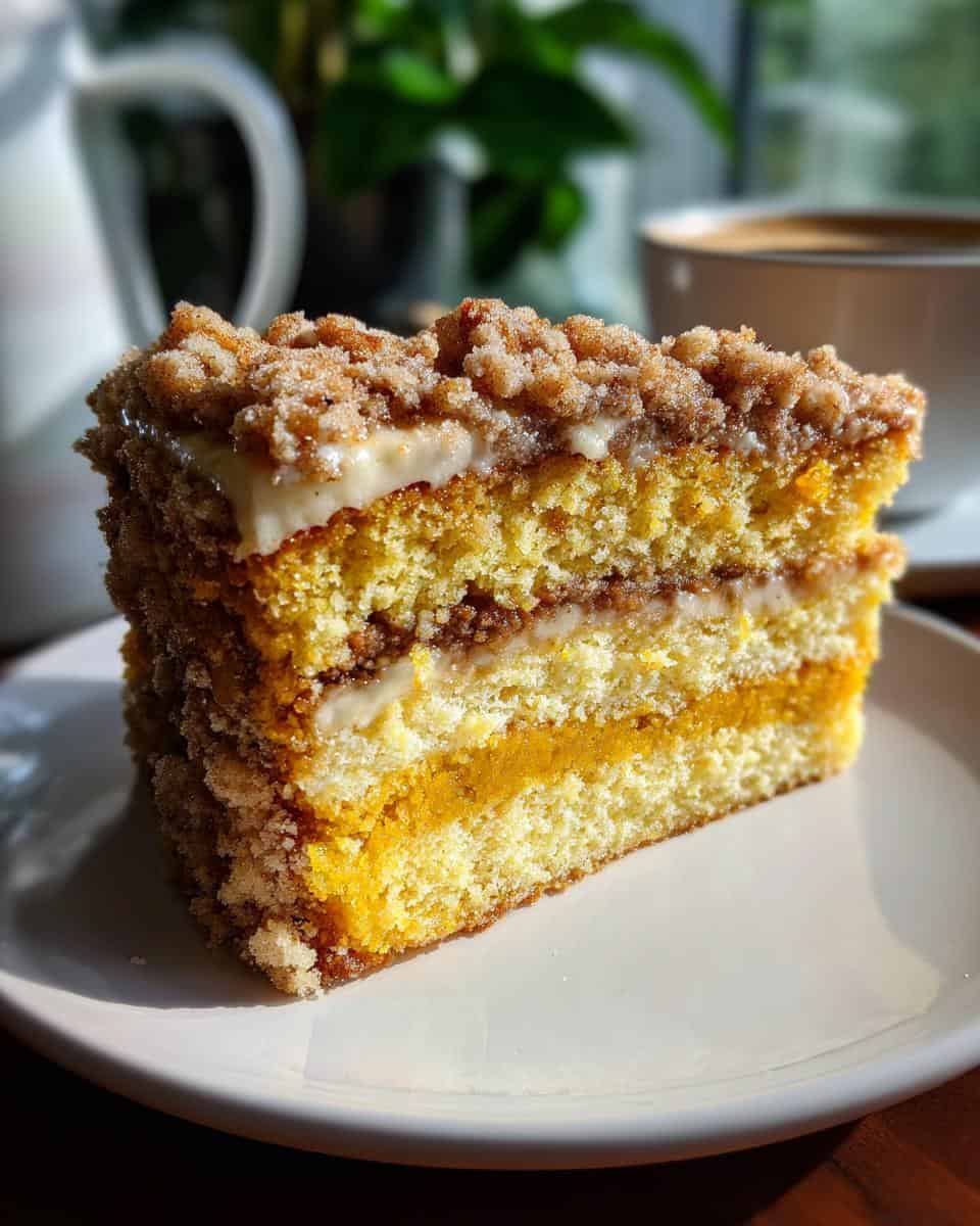 Pumpkin Coffee Cake with Streusel Topping - detail 1