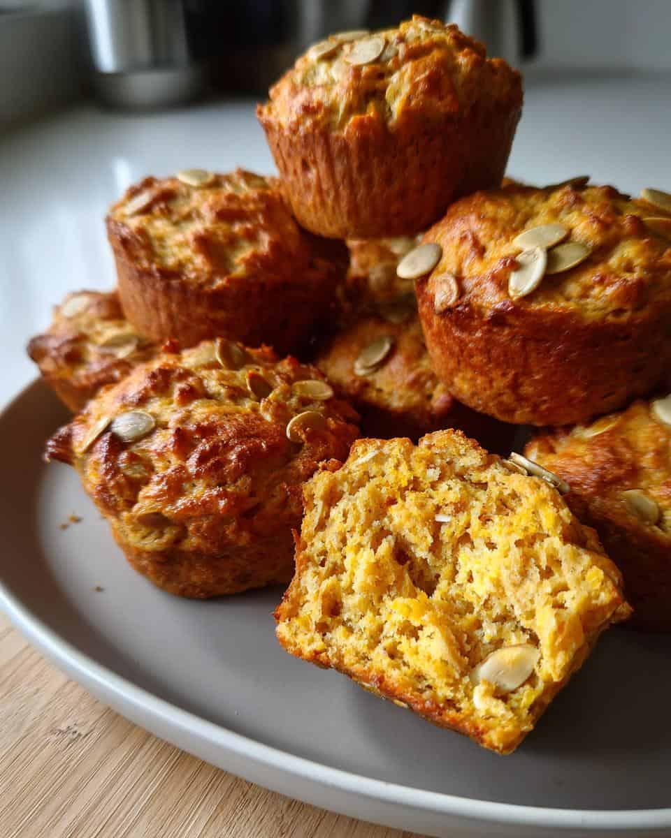Pumpkin Oat Greek Yogurt Muffins - detail 2