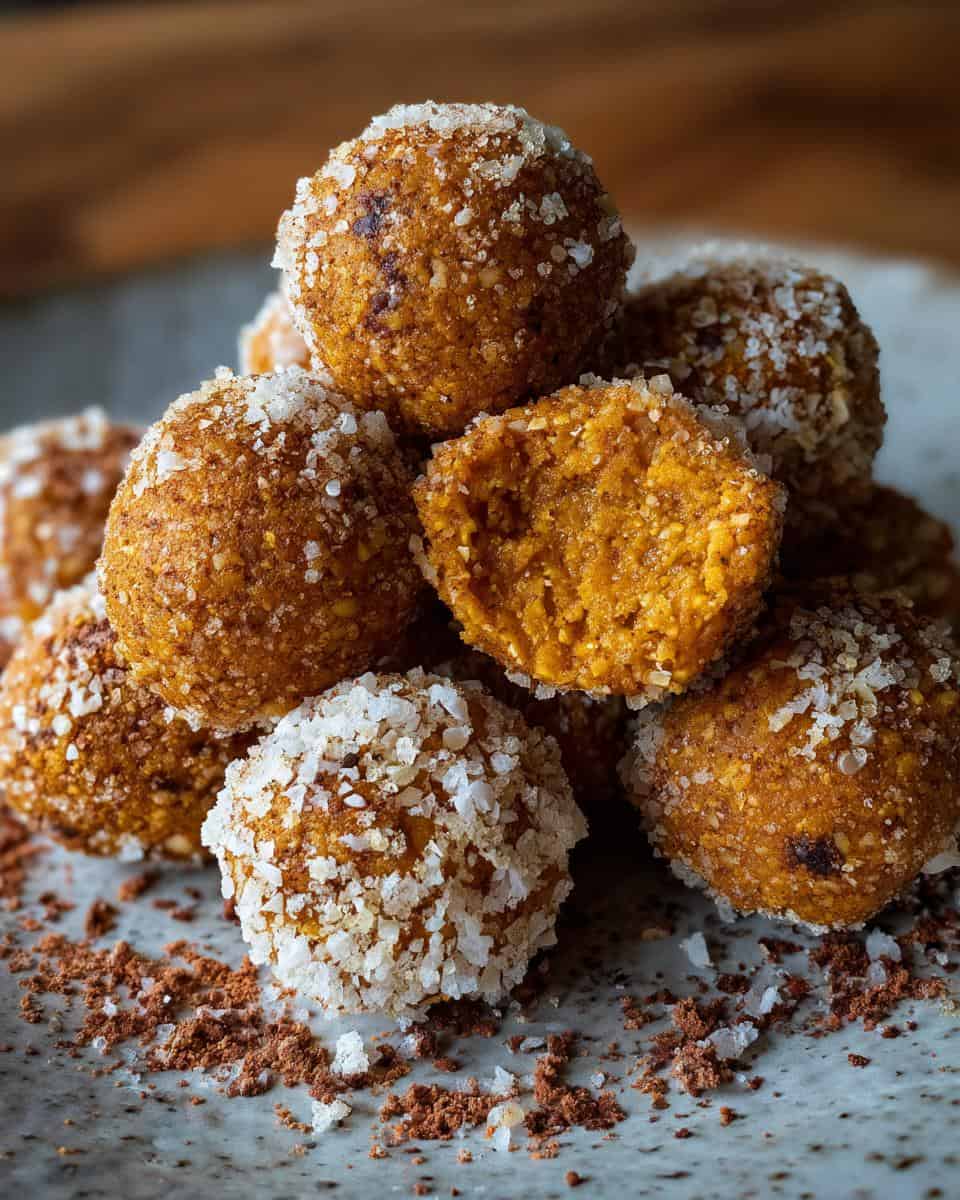 Pumpkin Protein Balls - Healthy Fall Snack Recipe - detail 1