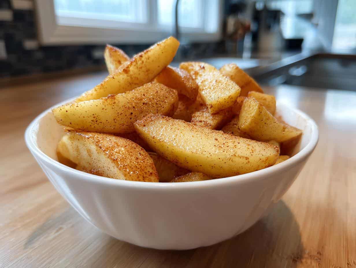 Quick Cinnamon Air Fryer Apples in Only 15 Sinful Minutes