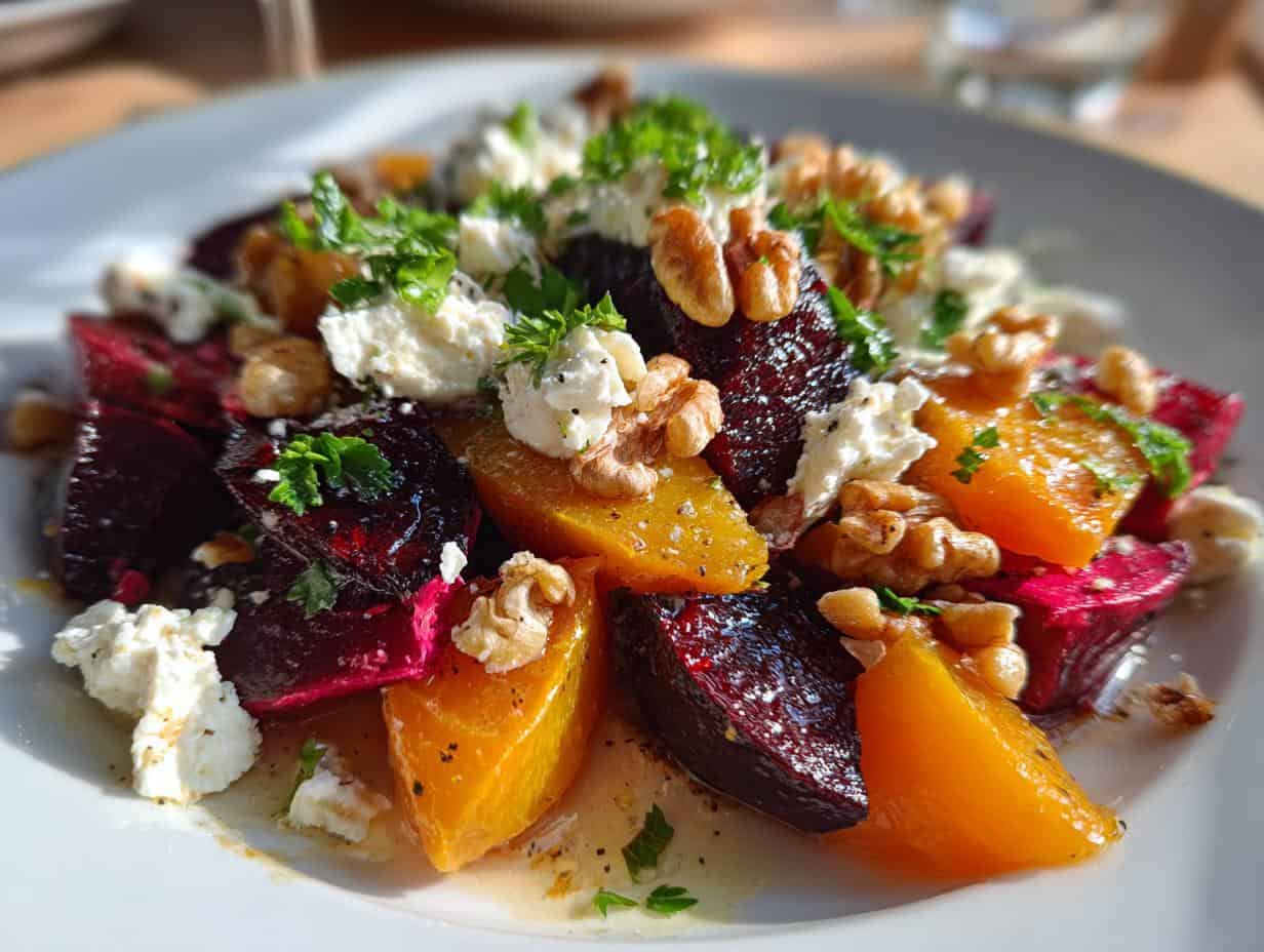 Delicious Roasted Beetroot & Pumpkin Salad