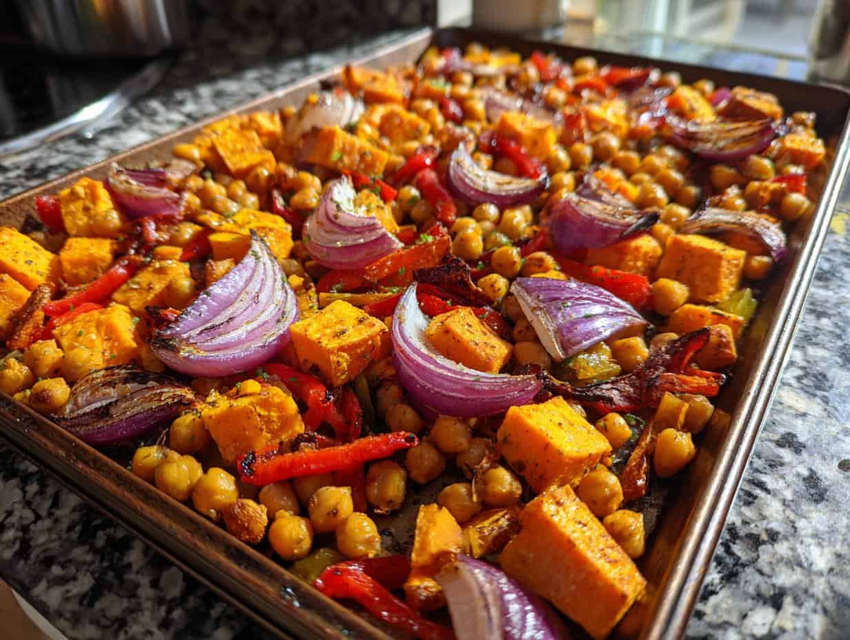 Smoky Sweet Potato & Chickpea Sheet Pan: 25-Minute Dinner