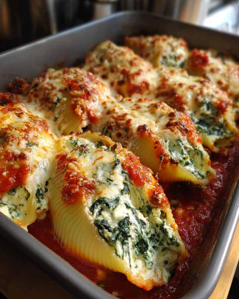 Spinach and Ricotta Stuffed Shells - detail 1
