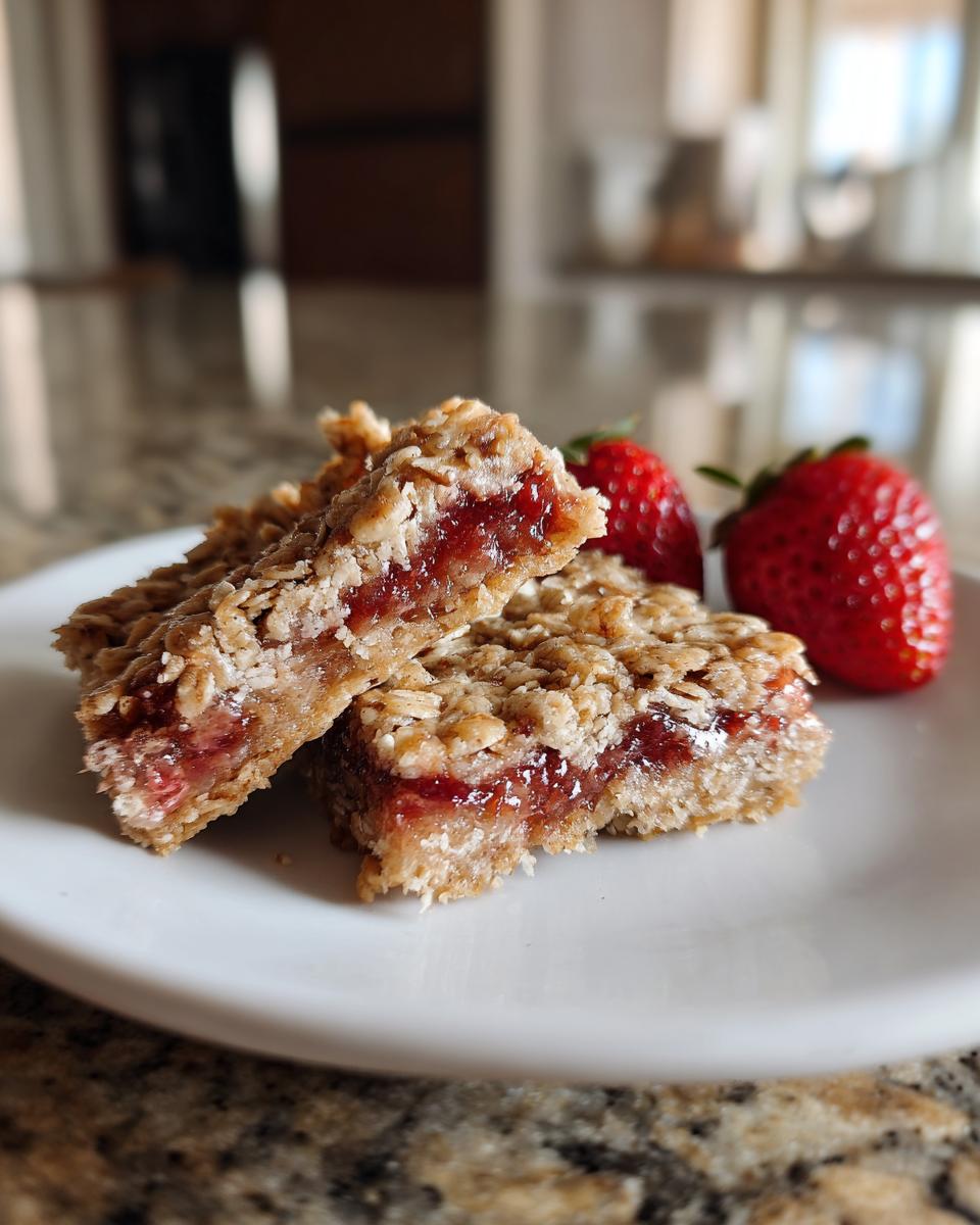 Strawberry Oatmeal Bars with Almond Flour - detail 2