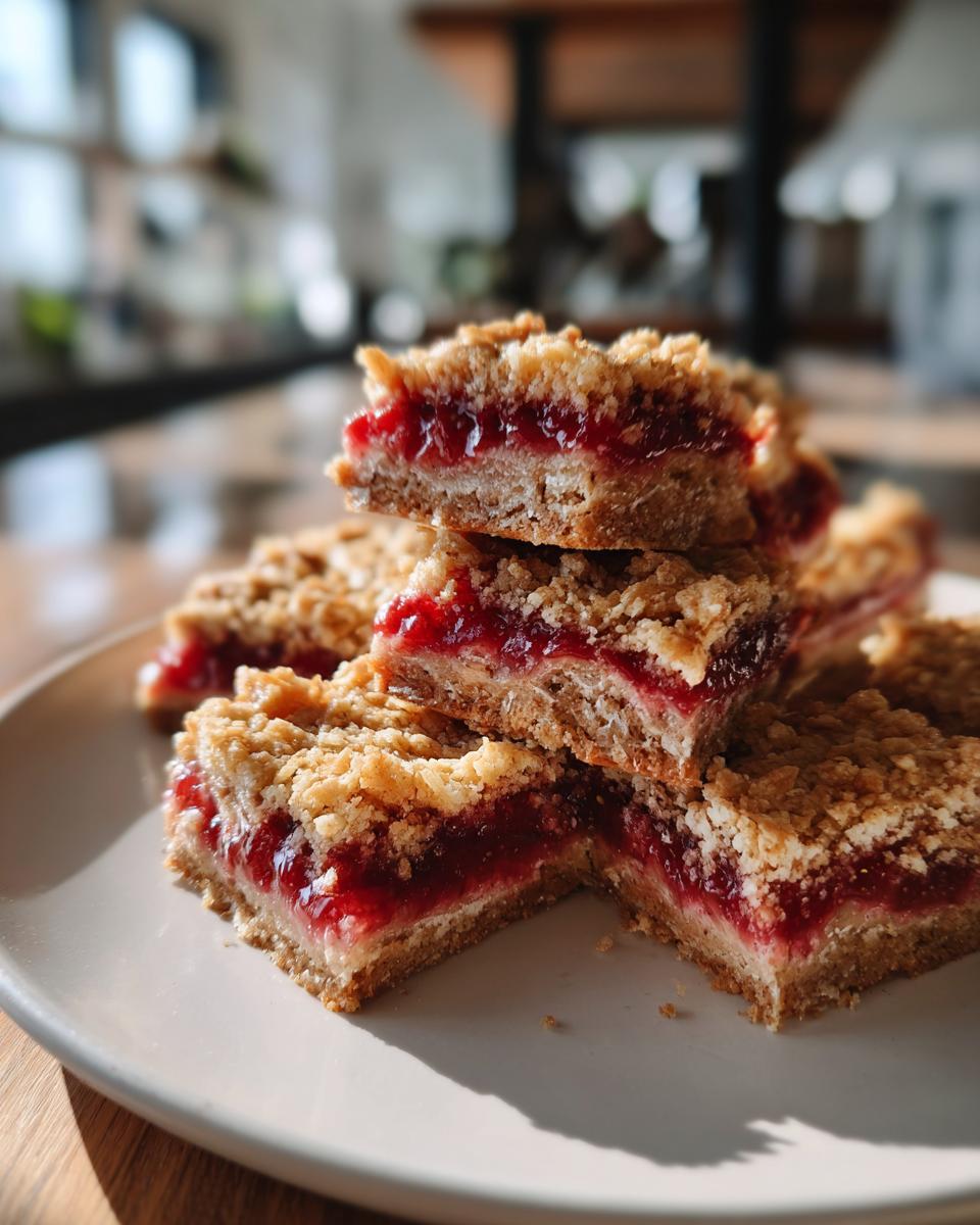 Strawberry Oatmeal Bars with Almond Flour - detail 3